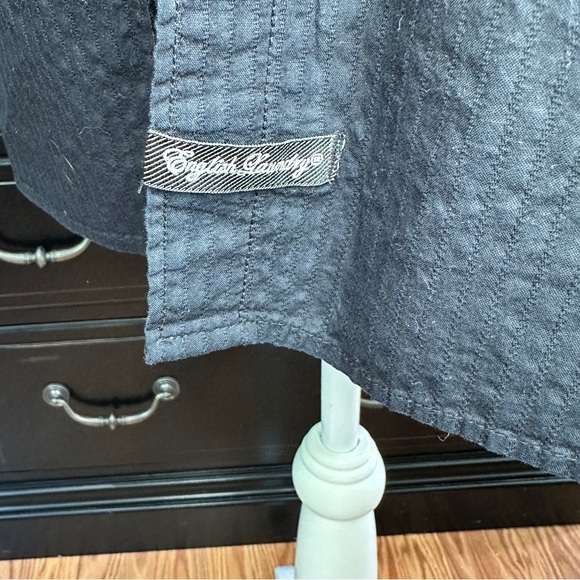 English Laundry Black Embroidered Gothic Winged Crest Dress Shirt | Size Small - Picture 11 of 16